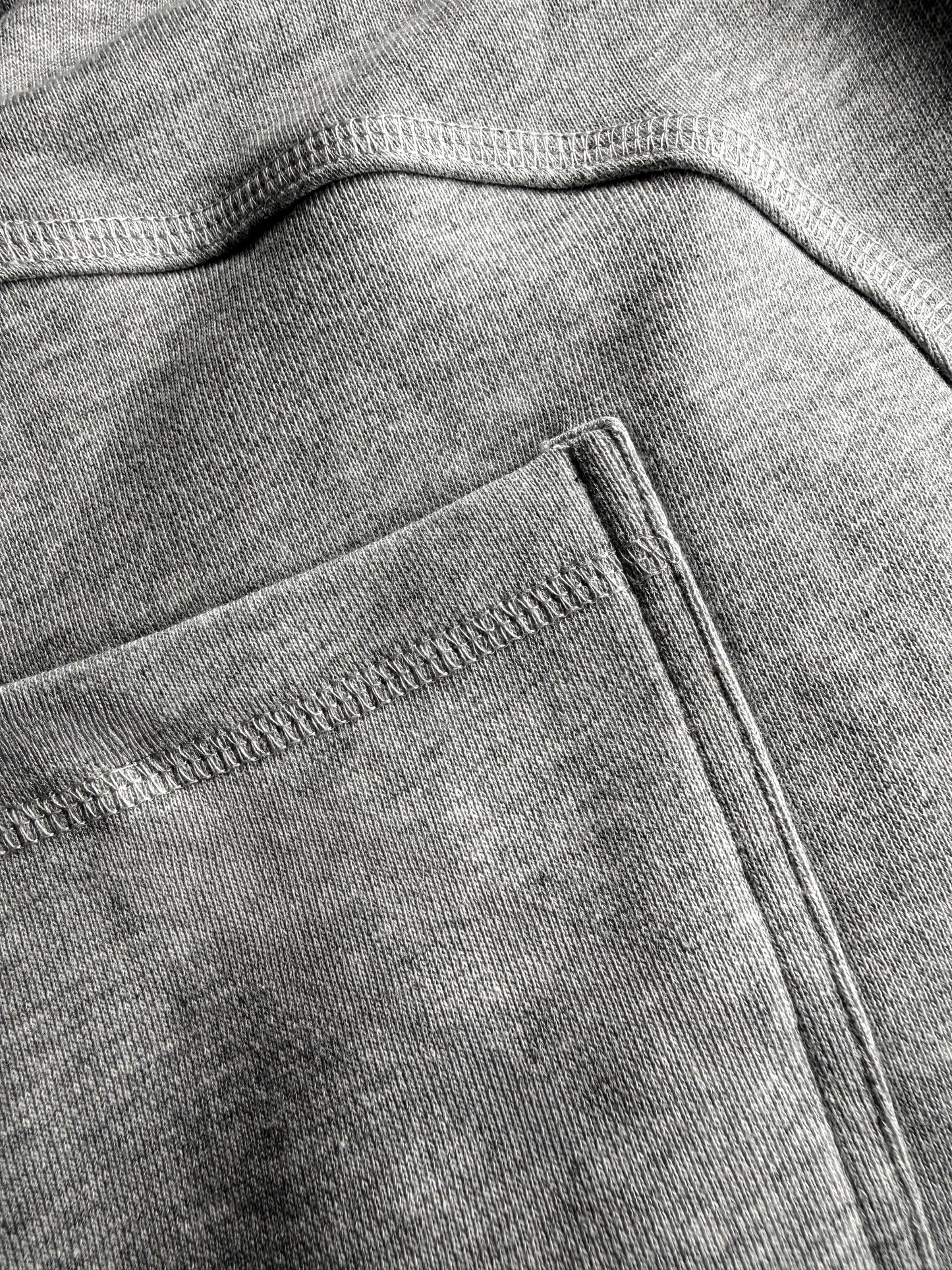 GREY OVERLOCK SHORTS
