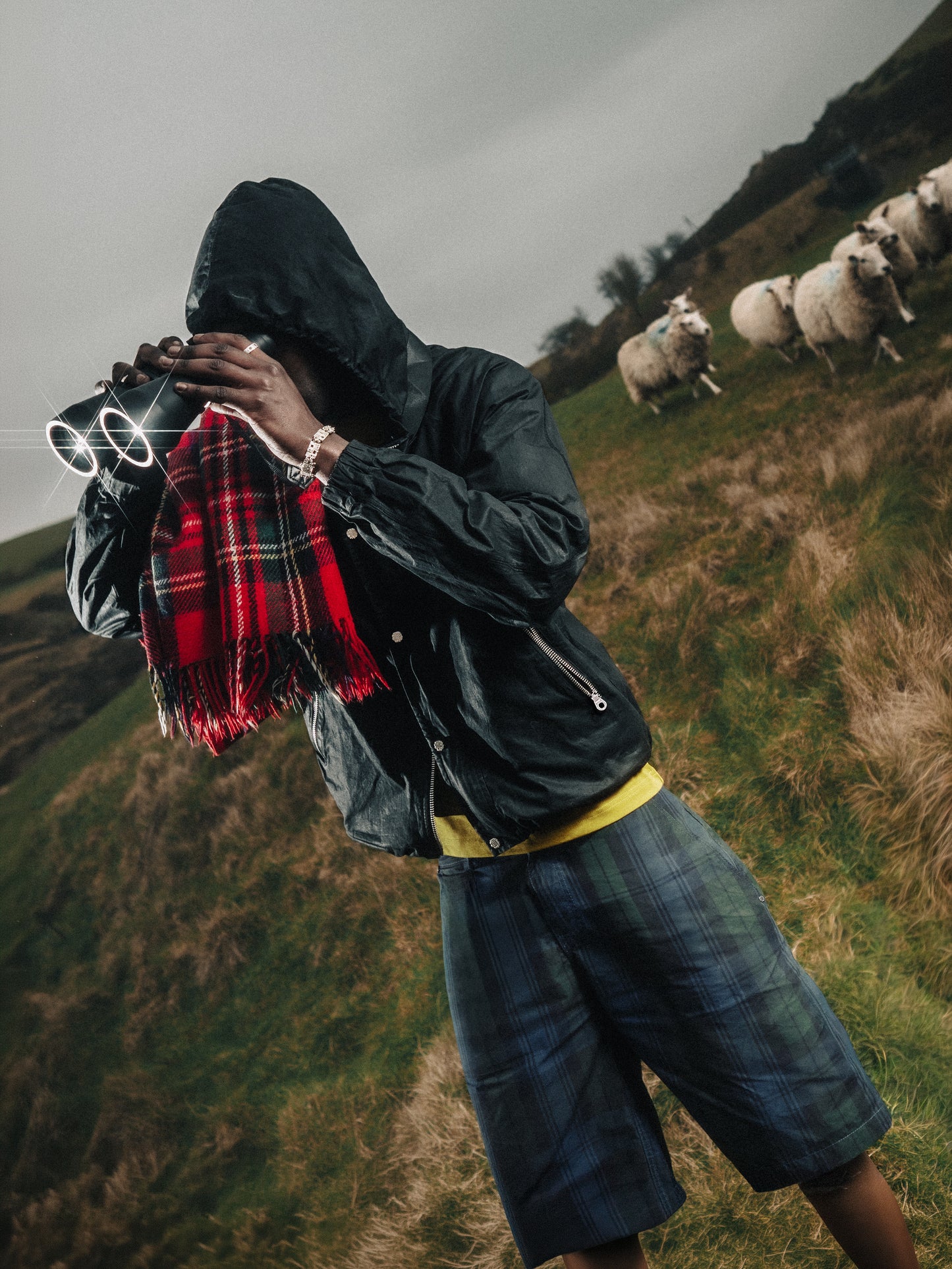 TARTAN METAL SHORTS