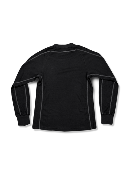 BLACK TONAL OVERLOCK WAFFLE