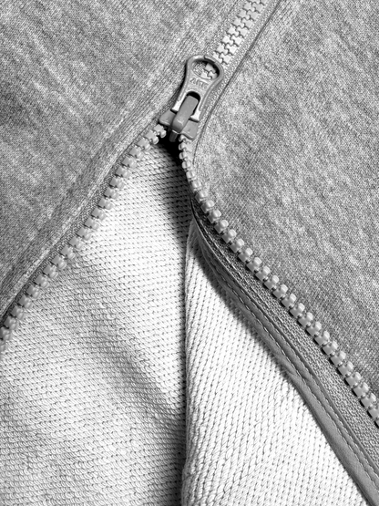 GREY OVERLOCK HOODIE