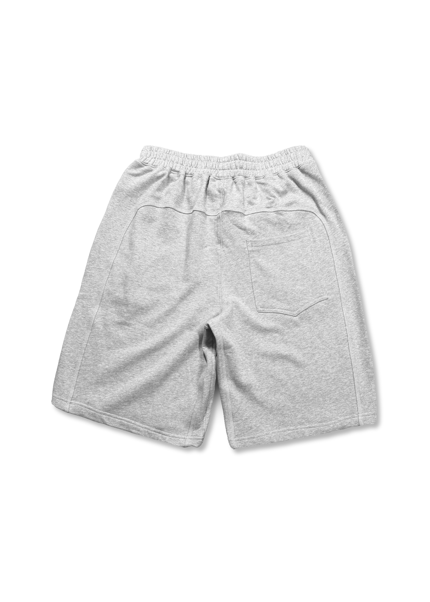 GREY OVERLOCK SHORTS