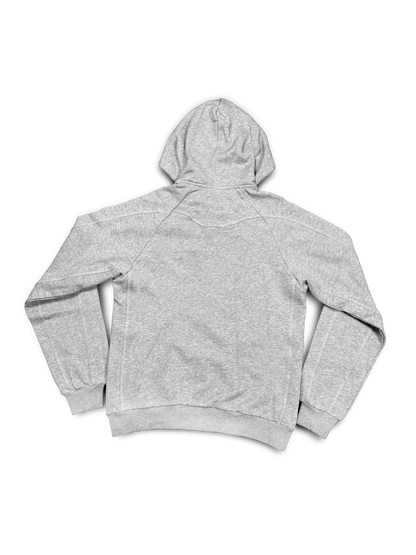 GREY OVERLOCK HOODIE
