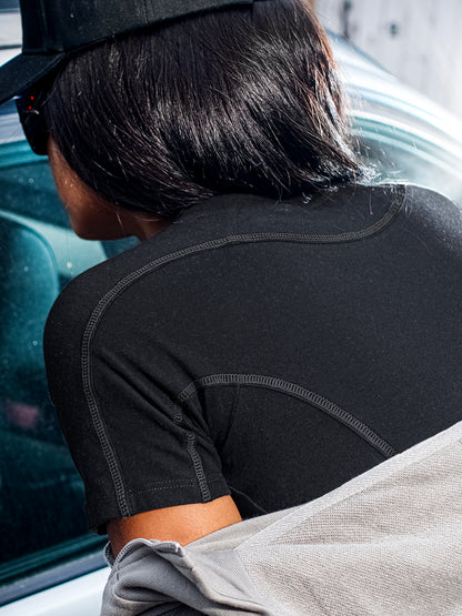 BLACK OVERLOCK MINI T