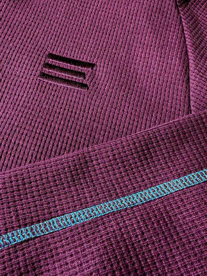 ELECTRIC PLUM OVERLOCK WAFFLE